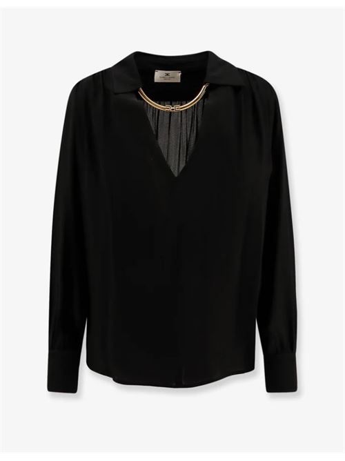 SHIRT WITH JEWEL ACCESSORY ELISABETTA FRANCHI | CA12356E2110 Nero
